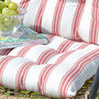 Millstone Red Striped Garden Seat Pads, thumbnail 4 of 6