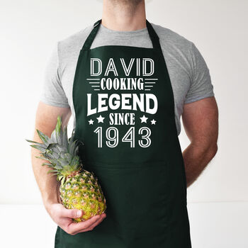 Personalised 'LEGEND' Funny Cooking Apron, Gift For Him, 3 of 12