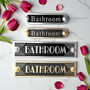 Bathroom Metal Door Sign Art Deco Or Modern, thumbnail 1 of 6