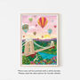 Bristol Balloon Fiesta Over Clifton Bridge Art Print, thumbnail 2 of 4