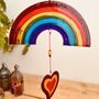 Rainbow And Heart Stained Glass Effect Sun Catcher, thumbnail 3 of 10