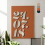 Personalised Retro Date Print Anniversary Gift, thumbnail 1 of 7