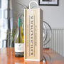 Personalised Location 5th Anniversary Wooden Wine Box, thumbnail 1 of 4