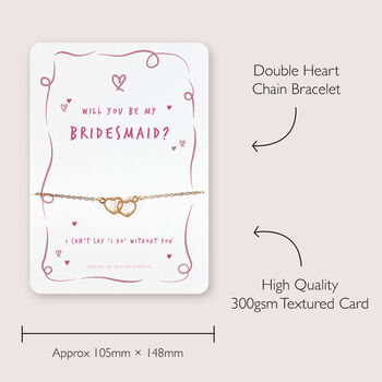 Pink Will You Be My Bridesmaid Bridal Proposal Bracelet, 6 of 11