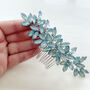 Enya Sky Blue Crystal Hair Comb, thumbnail 4 of 6
