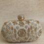 Gold Silk Oval Clutch Bag, thumbnail 9 of 9