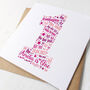 Personalised 1st Birthday Card For Girl, thumbnail 2 of 2
