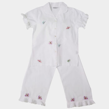 Girl's Personalised Butterfly Cotton Pj's, 2 of 3