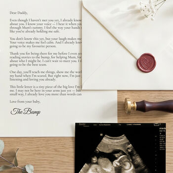 A Letter To My Daddy From The Bump Personalised Keepsake, 7 of 10