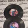 Custom Set Of Two Vinyl Record Drinks Coasters, thumbnail 8 of 12