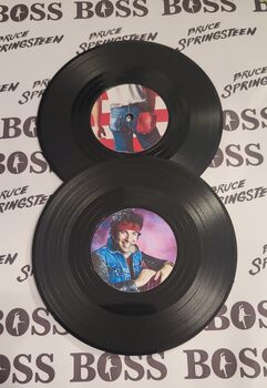 Custom Set Of Two Vinyl Record Drinks Coasters, 8 of 12