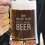 Personalised 'Never Fear' Beer Tankard, thumbnail 2 of 2