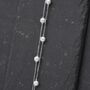 Sterling Silver Pearl Minimalist Charm Layer Bracelet, thumbnail 5 of 12