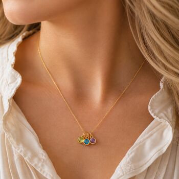 Personalised Gold Family Birthstone Necklace, 2 of 8