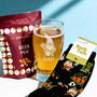 Gardening Gnome Pint Glass, Socks And Snacks Gift Set, thumbnail 1 of 6