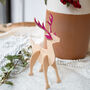 Personalised Leather Reindeer With Foiled Antlers, thumbnail 2 of 11