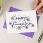 Happy Anniversary Floral Card, thumbnail 2 of 3