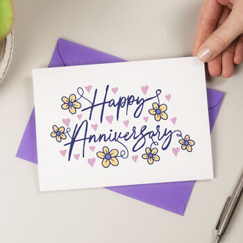Happy Anniversary Floral Card, 2 of 3