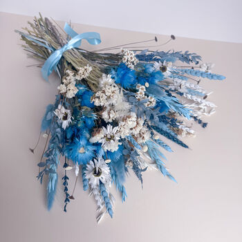 Blue Dried Flower Bouquet With Daisies, 4 of 7