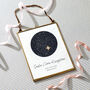 Personalised New Baby Night Sky Hand Stitched Print, thumbnail 1 of 4