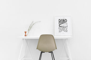 'Leave The Road' Typographic Cycling Art Print, 3 of 3