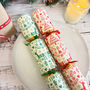 Folklore Christmas Cracker Table Decorations X Six Green And Red, thumbnail 3 of 4