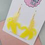 Split Banana Glitter Earrings, thumbnail 5 of 5