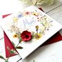 Handmade Floral Mother's Day Card: Paper Poppy And Bird Design. Customisable, thumbnail 7 of 9