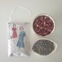 Handmade Lavender Sachet Decoration With Vintage Sewing Pattern Print, Gift For Sewing Friends, thumbnail 5 of 12