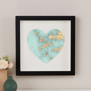 Personalised Location Kos Map Heart Print, 2 of 3