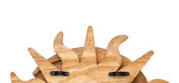 Sun And Moon Hand Carved Wooden Shelf, 3 of 3