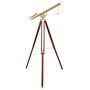 60 Inch Vintage Brass Telescope With Tripod, thumbnail 1 of 6