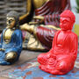 6x Matt Mini Buddha Assorted Colours, thumbnail 4 of 8