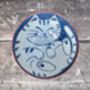 Red, Blue And White Cat Patterned Small Japanese Bowl, 11.5cm, thumbnail 3 of 3