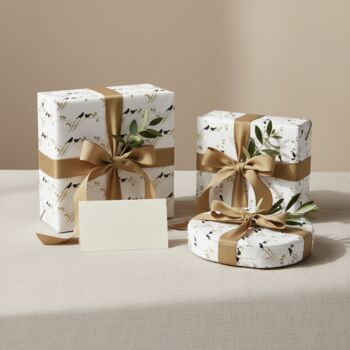 Elegant Bird On Branch Gift Wrapping Paper, 6 of 8