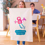 Personalised Your Child's Drawing Tea Towel, thumbnail 1 of 4