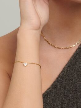 Dainty Bracelet With Small Heart Charm, 2 of 4
