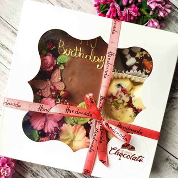 Chocolate Personalised Flowers, Artisan Hibiscus Gift, 7 of 8