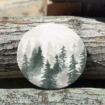 Pack Of Four Forest Ceramic Coasters, 2 of 4