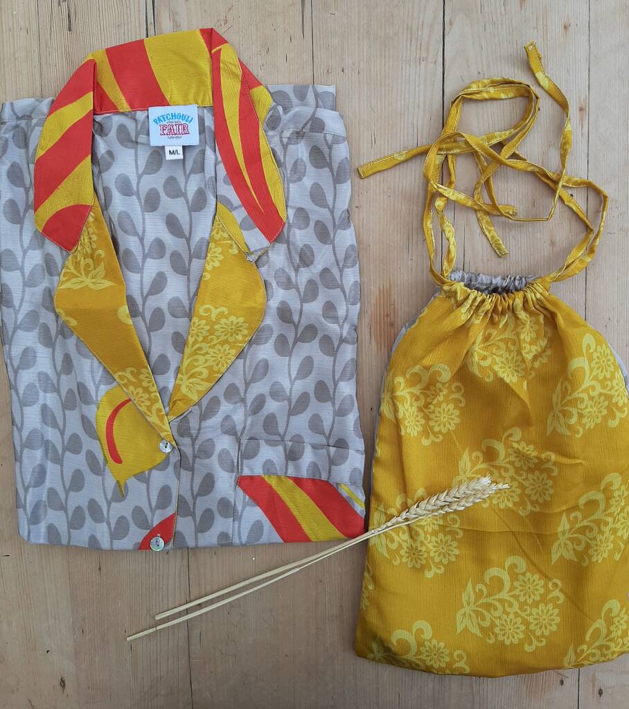 Vintage Sari Silk Pyjama Set By Patchouli Fair | notonthehighstreet.com