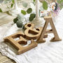 Personalised Couple Initial Oak Letters, thumbnail 2 of 4