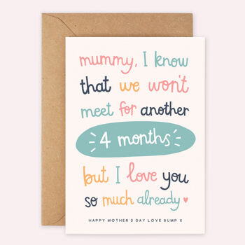 Personalised Mother's Day Card From The Bump, 2 of 6
