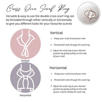 Stylish Scarf Ring Gift For Women, Available In Silver, Gold Or Rosegold, 7 of 12
