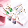 Glass Christmas Tree Earrings, thumbnail 6 of 6