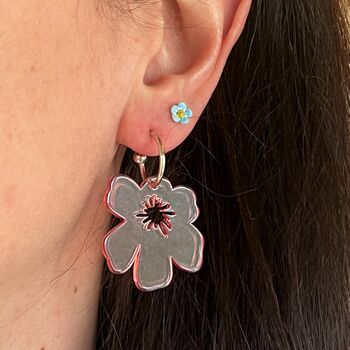 Statement Cherry Blossom Hoop Earrings, 2 of 3