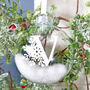 White Initial And Snowflake Christmas Tree Bauble, thumbnail 1 of 3