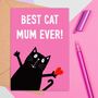 Large Size Best Cat Mum Ever Card, thumbnail 1 of 2