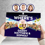 Personalised Dad Photo Gift Book 'Wonder Where’s Dad And Two Children?', thumbnail 1 of 9