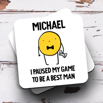 Personalised Best Man Mug 'Paused My Game', 2 of 2