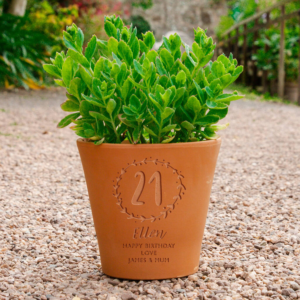 21st Birthday Personalised Plant Pot, 1 of 5